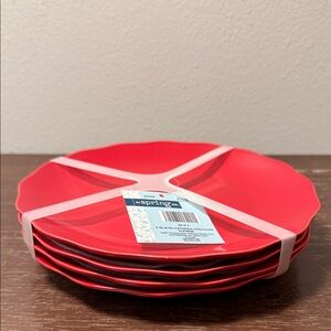 Hobby Lobby Set Of 4 Red Salad Plates